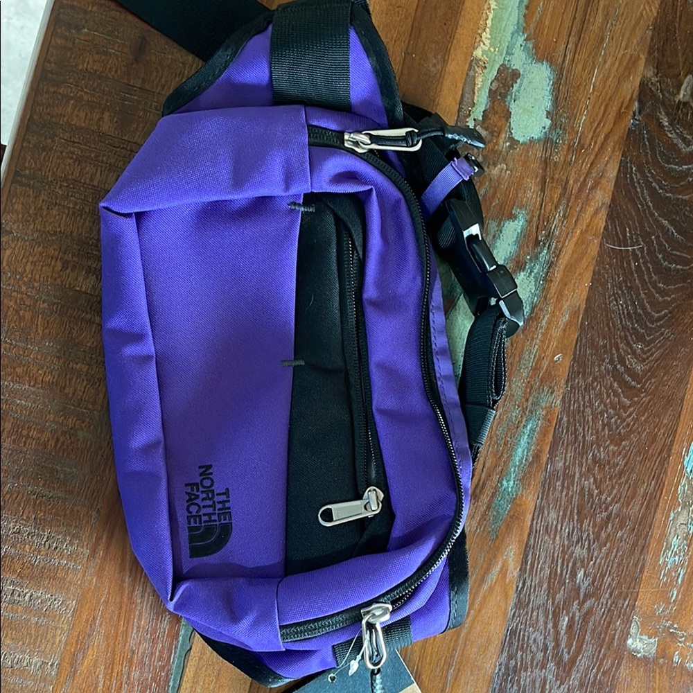 The North Face Purple and Black Belt Bag